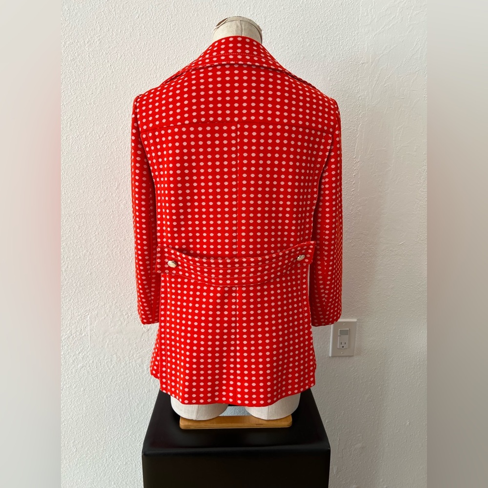 1970s Red Polka Dot Women's Blazer by Joseph Magnin - Picture 2 of 6